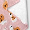 1 coperta in flanella a tema Halloween con motivo di fantasmi e zucche stampato, divertente coperta per divano e stanza climatizzata