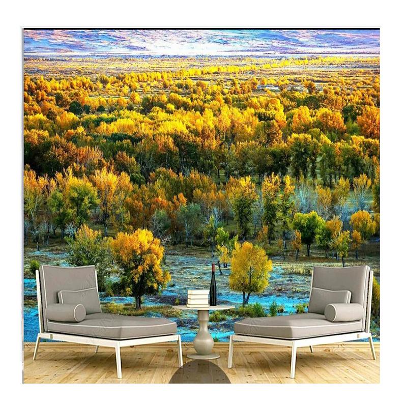 

Современные фрески Осенний лесной пейзаж Обои Гостиная Домашний декор Обои для стен 200 cm(W) x 140 cm(H)