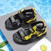 2025 summer boys mecha sandals non-slip soft sole medium and large children's beach shoes Velcro children's sports shoes