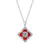 S925 Sterling Silver Korean Moissanite Four-Leaf Clover Necklace - Light Luxury National Style for Ladies