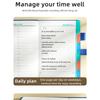 1PC 2026 Cross-border English Spanish Schedule Book Time Planner Thickened 365 Days Daily One Page Notepad