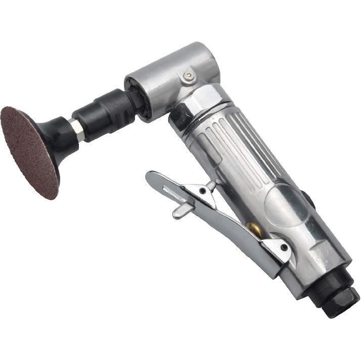 angle air die grinder 1/4" with 4 pcs 2" roll lock sanding discs, polished color angle pneumatic die grinder