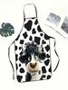 1 Piece Cartoon Cow Pattern Apron - Neutral Fun Kitchen Apron, 100% Polyester Fiber 150G/Square Meter Durable and Washable for Cooki