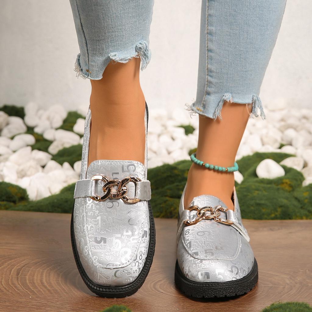 Fashion 2025 Fashion Plus Size Women's High Heels New Metal Decoration Casual Hot Sale Plus Size Solid Best Seller Versatile Heels Women