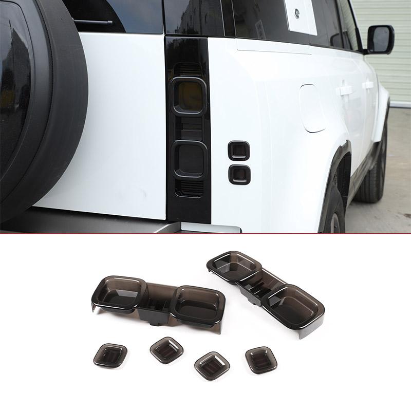 For Land Rover Defender 90 110 130 2020 2021 2022 2023 2024 ABS Black Car Rear Fog Lamp Cover Sticker Car Exterior Accessories
