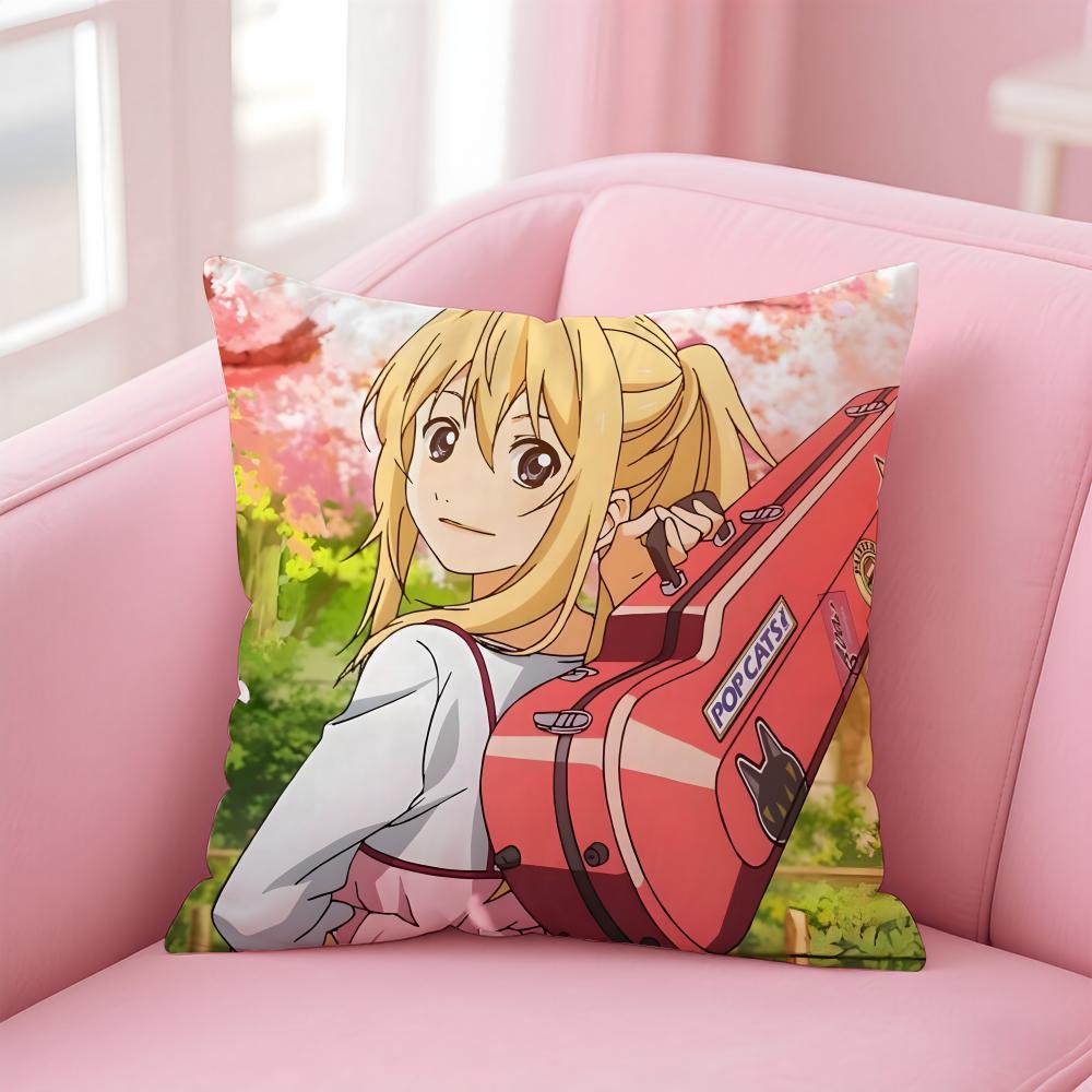 YYour Lie in April Cushion Cover Pillow Case Soft Friendly Fabric Concealed Zipper