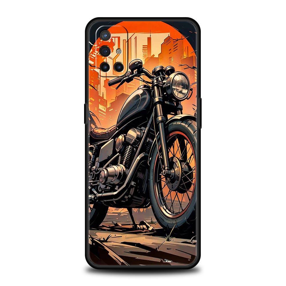 Phone Case For Oneplus 13R 13 12 10T 11 R10 Nord N100 N200 N10 9 9R CE 2 3 Z Pro Lite Soft TPU Colors Vintage Motorcycle Painted