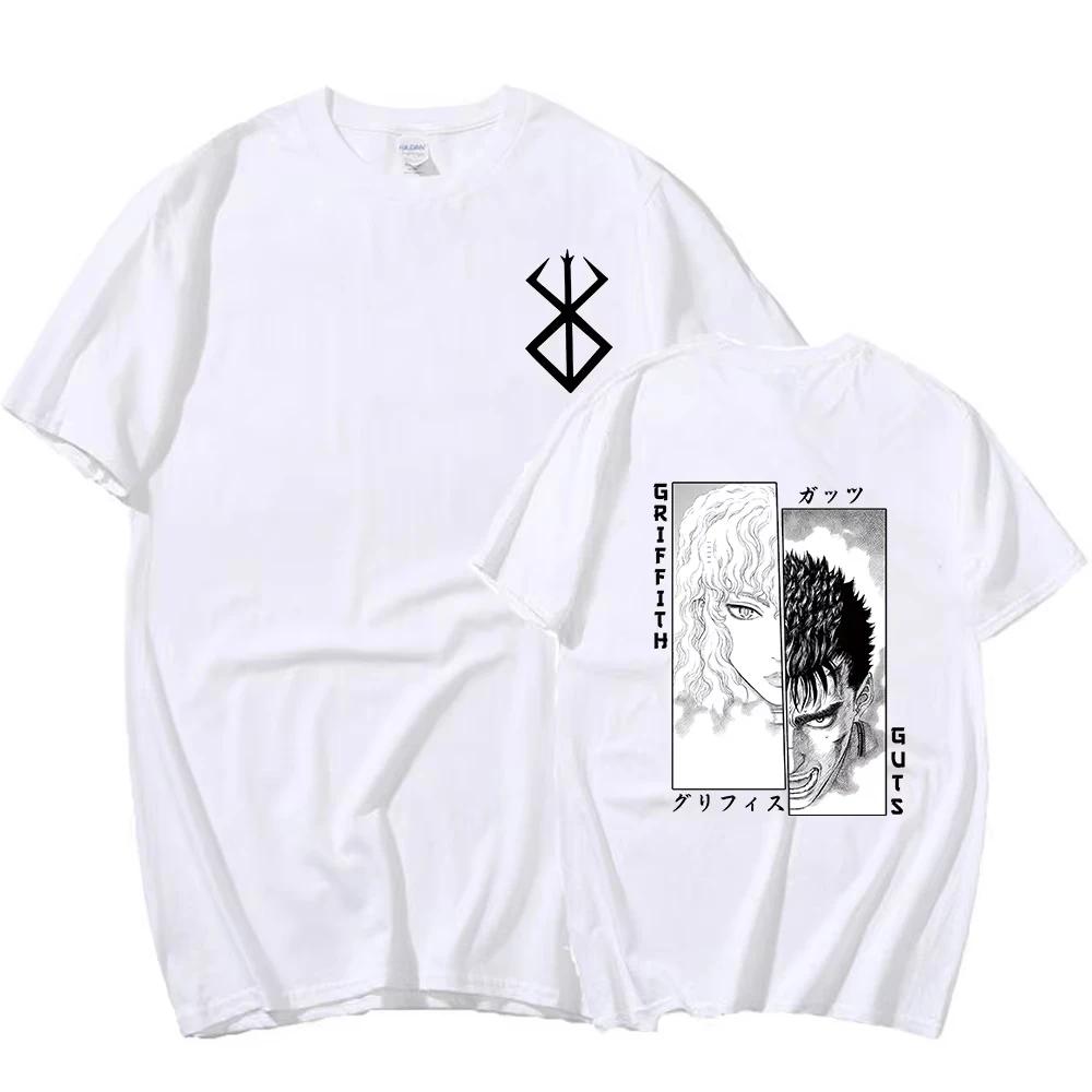 2025 Anime Berserk Tshirt Summer Men Women Cotton Oversized Short Sleeve T Shirt Print T-shirt Tops 2024 Tee Trend Fans Clothes