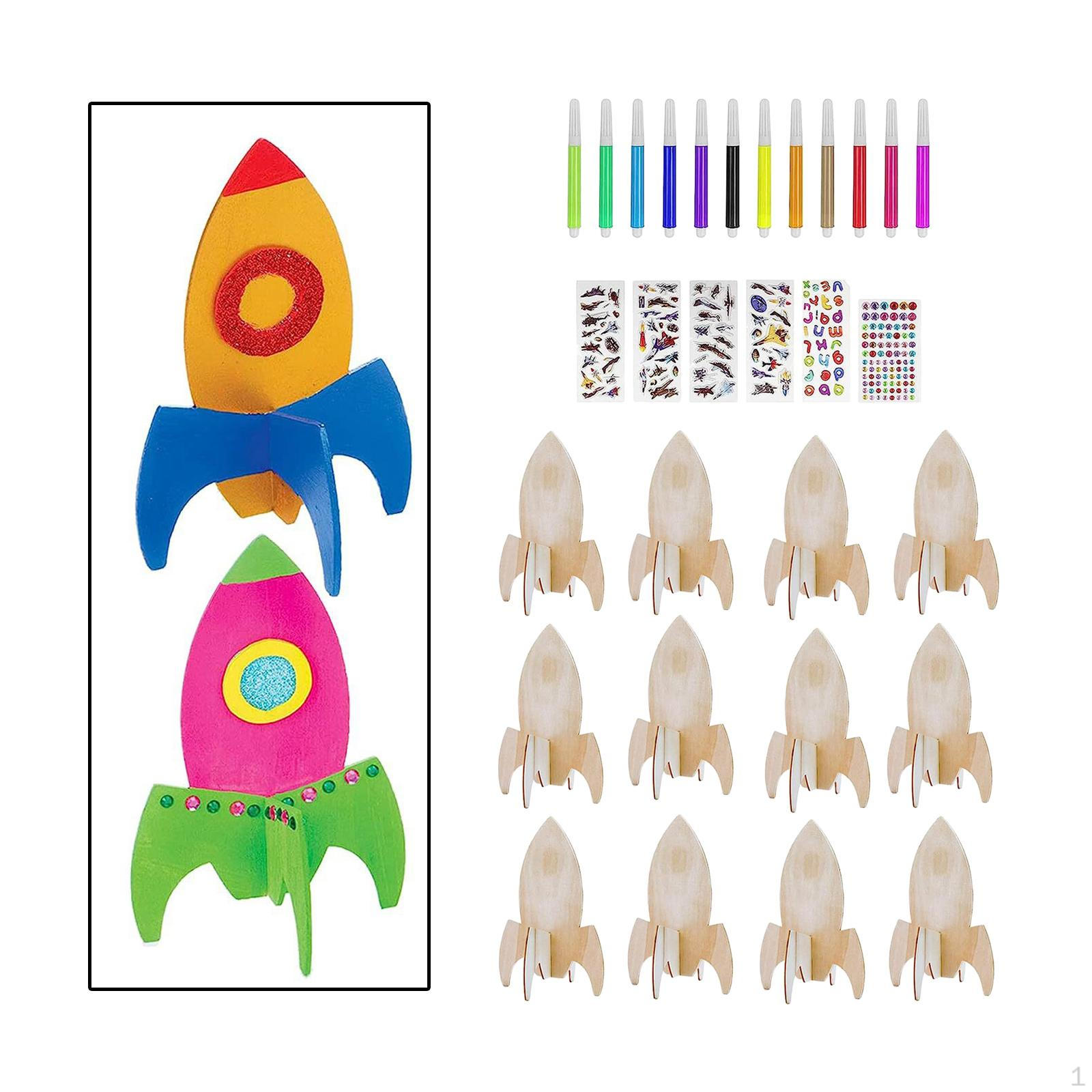 

DIY Unpainted Wooden Cutouts for Crafts and Decorations 12pcs Accessories