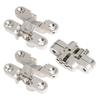 3Pcs Concealed Barrels Crosses Door Hinge Hardware Zinc Alloy Auto Closing Door Hinge For Folding Door And Cabinets