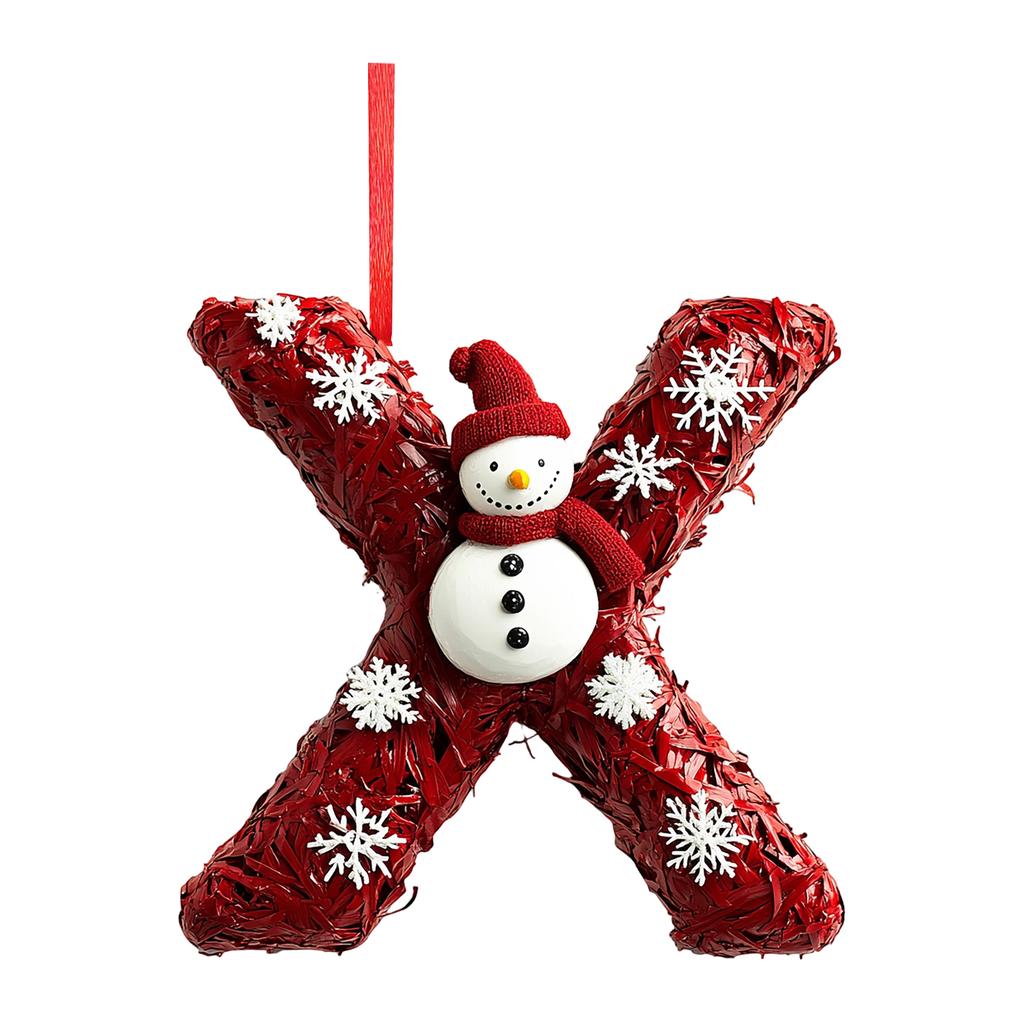 2D 26 Letter  Christmas Ornaments Acrylic Flat Christmas Tree Home Decorations Ornaments