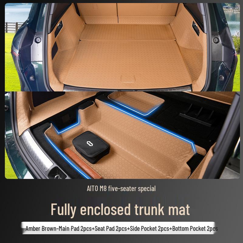 AITO M8 Trunk Mat - Full Coverage for 5/6-Seaters, Compatible with 25 Models