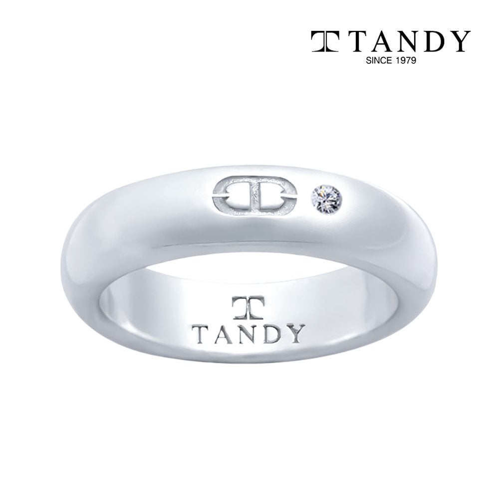 

Tandy Signature Silver 925 Volume Ring Friendship Ring Couple Ring Tdr201 No. 15 58mm