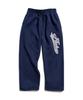 FLUKE Cursive Embroidered Logo Sweatpants Navy Ftp211