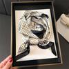 Scarf, Long Silk Scarf, Versatile Silk Scarf, Double-Layer Simulated Silk, Diagonal Scarf, Autumn And Winter Hair Binding And Scarf