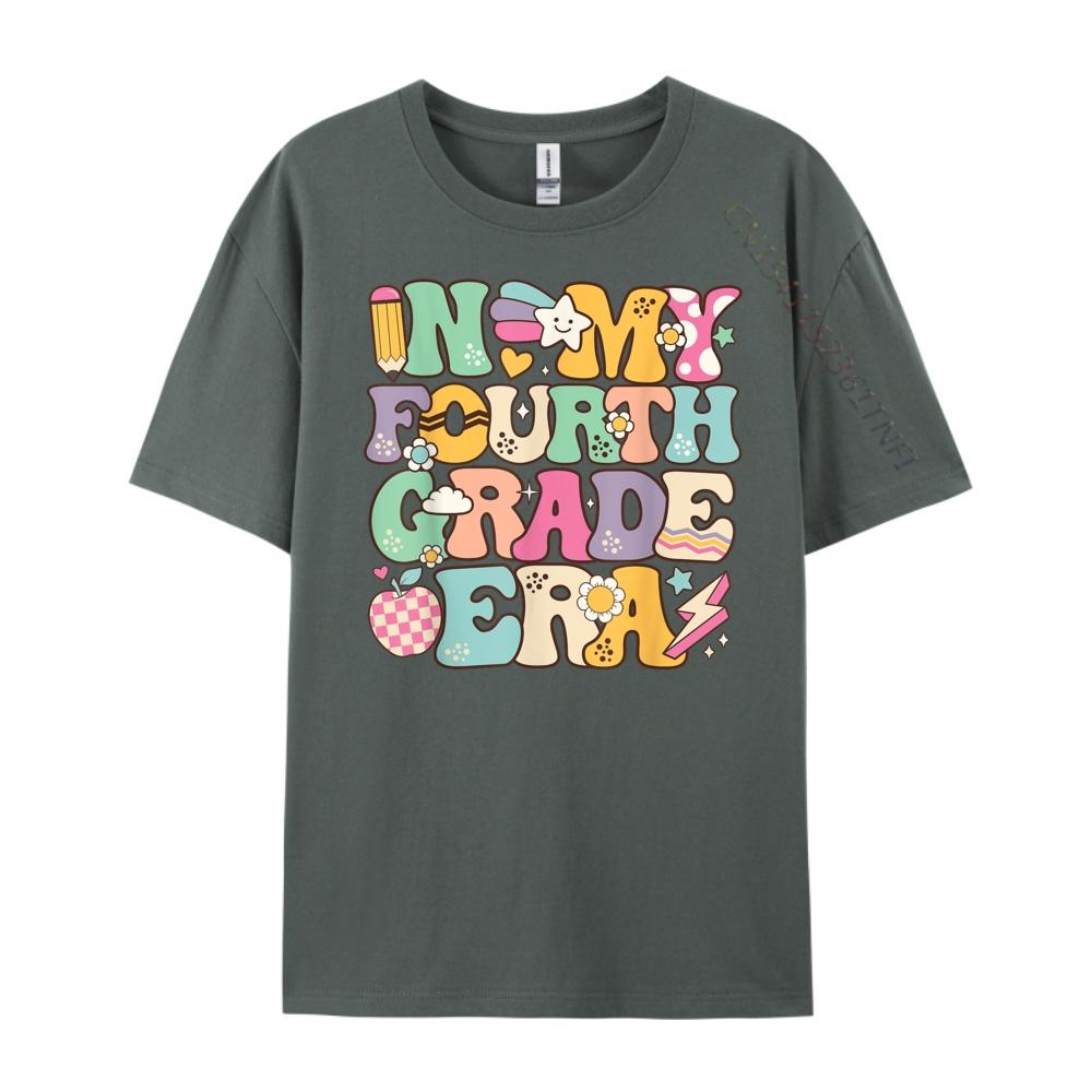 In My Fourth Grade Era Girl Back To School 4th Grade Teacher XS Graphic T Shirts Luxury Brand Creative