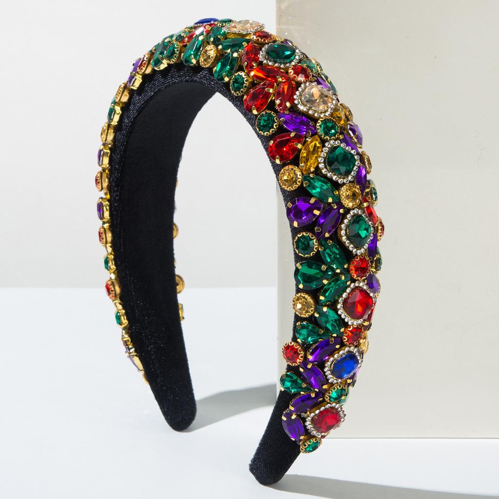 Wide-edge Velvet Hairband, Royal Style Vintage Headband, Luxurious and Exquisite Evening Hair Accessory