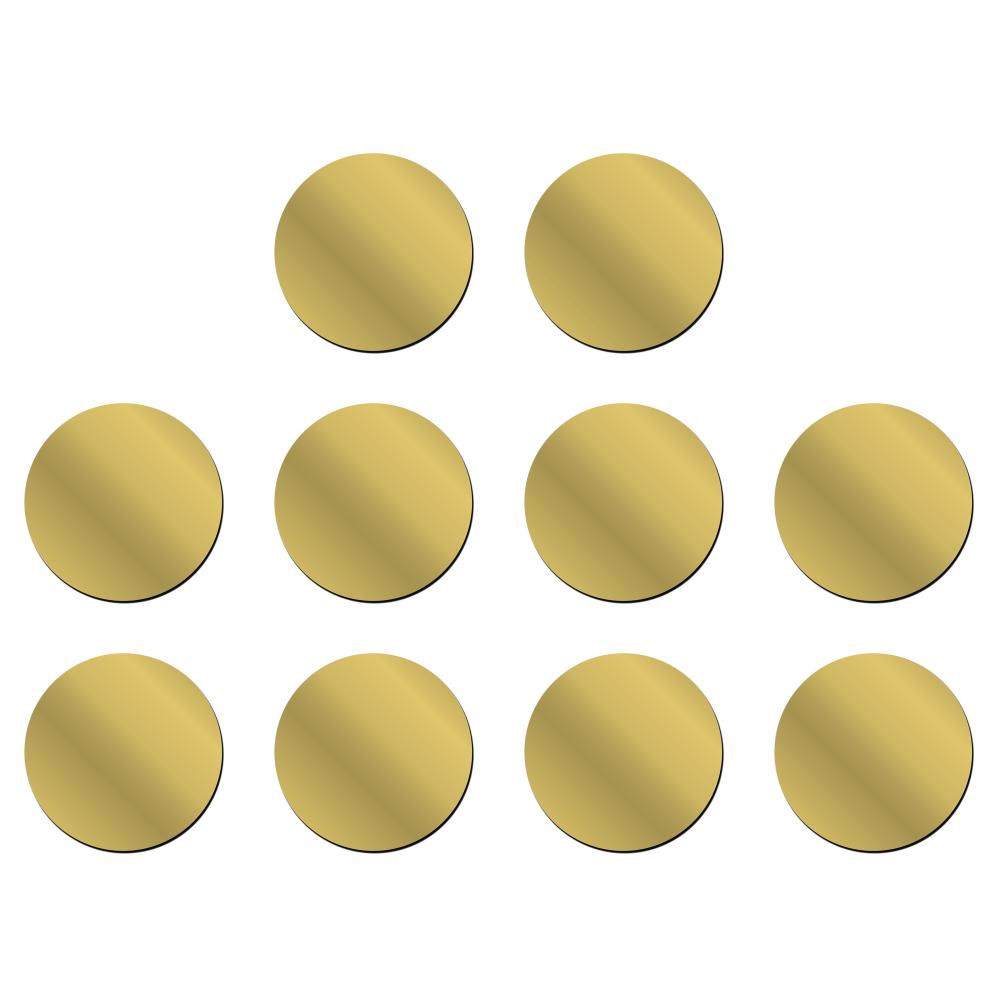 

Зеркальная пластина Наклейка DIY Наклейки для декора стен для прихожей (15см золото) QD