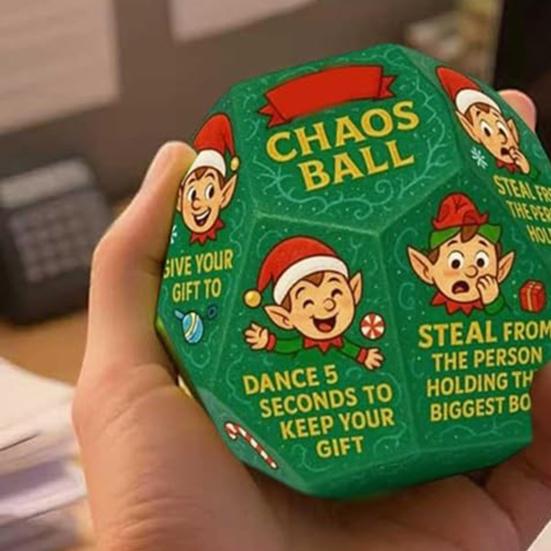 3 Pcs Hilarious Exchange Party Game Dice Santa Swap Gift Exchange Dice Christmas Stocking Stuffers Gift for Office Events Group Hangout
