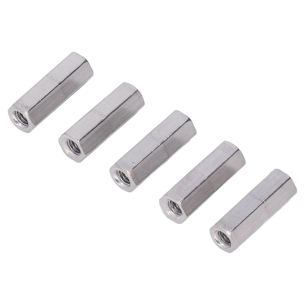 10 Pcs Hex Coupling Nut M6x1 L30mm 304 Stainless Steel Anti Rust Corrosion Threaded Rod Connector