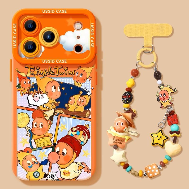 Star Doll Orange for Apple 17promax Cute 15 Cartoon iPhone13air Silicone Soft Case Mobile Phone Case