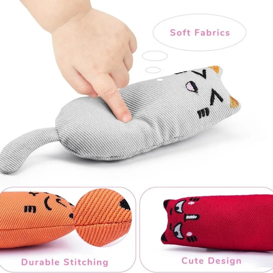 Игрушка с шелестящим звуком и кошачьей мятой, товары для кошек, милые игрушки для котят, скрежещущая зубами кошка, плюшевая игрушка, подушка для большого пальца, аксессуары для домашних животных