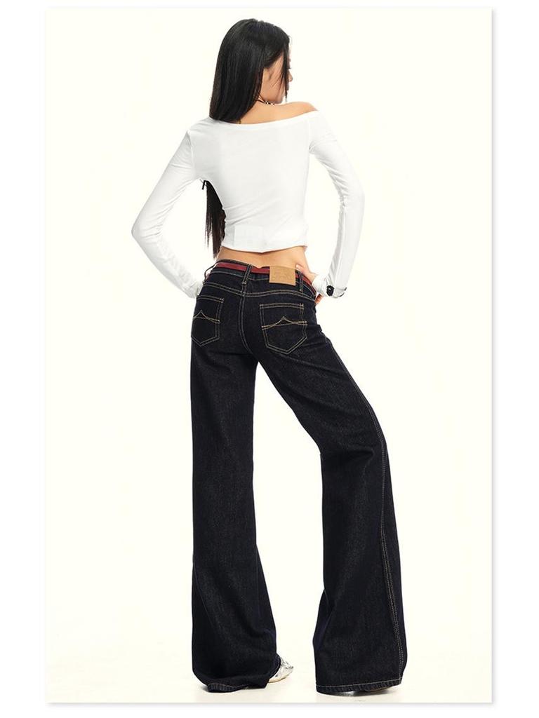 American Retro Wide-Leg Low-Waist Jeans - Autumn/Winter 2025 Collection