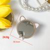 Paste Type Foldable Mobile Phone Tablet Desktop Airbag Mirror Bracket Cosmetic Mirror Diy Rhinestone Rabbit Ears Korean