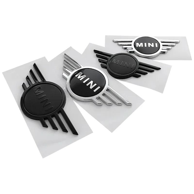BFA1 ABS Car Front Sticker Logo Rear Emblem Badge for Mini Cooper JCW F55 F56 F60 Countryman Clubman Auto Accessories 14.3CM/11.3CM