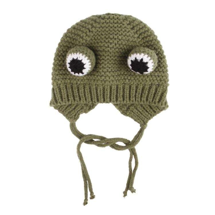 

Handmade Crochet Pet Hat Adjustable Neckstrap Dog Costume EarFlap Winter Cap 1 зелений
