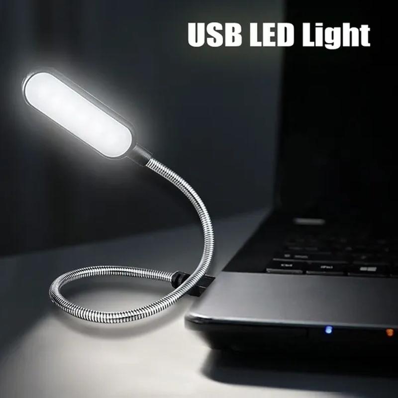 USB-Buchlicht, tragbares Mini-Nachtlicht, flexibel, biegsam, Leselicht für Tischlampe, PC, Computer, Laptop, Notebook