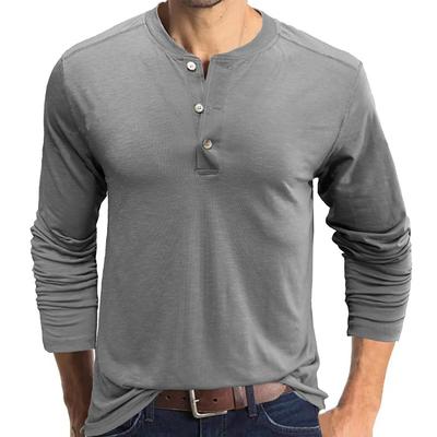 Pánské košile Henley s dlouhým rukávem Měkké Ležérní Slim Fit Základní Stretch Prodyšné Tričko Henley Cvičení Odvod vlhkosti Atletické topy Tričko pro muže