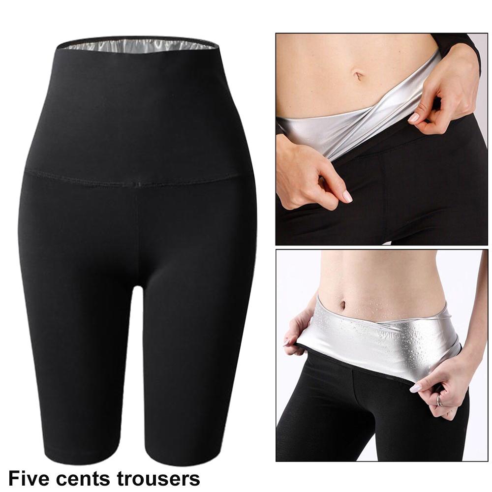 Sauna Sweat Suit for Women Weight Loss Waist Trainer Body Shaper Shorts with Pockets Gym Fitness Workout
