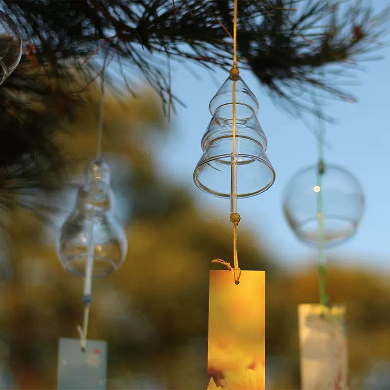 

Japanese Style Glass Wind Chimes Outdoor Decorative Wind Bell Window Hanging Pendants Yard Garden Decoration Wind Chime as the picture