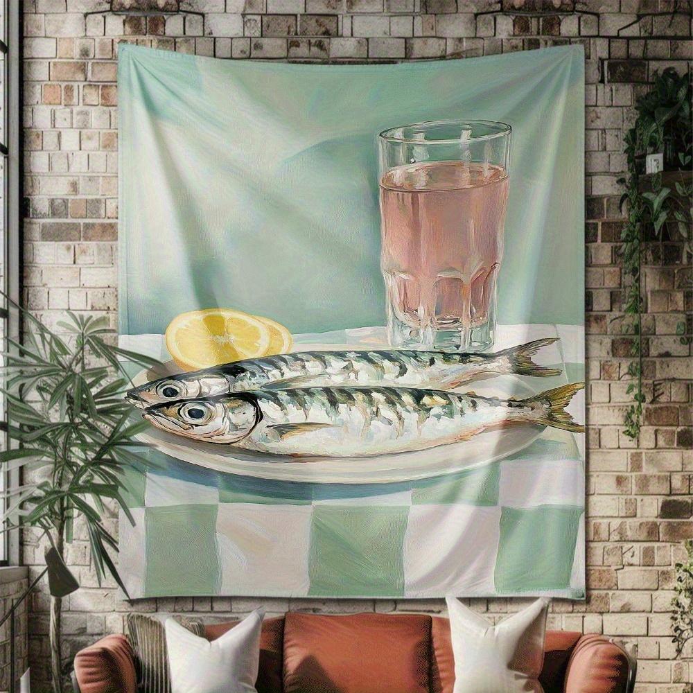 

Oil painting of still life theme Digital printing polyester wall tapestry suitable for use in living rooms offices bars party 74x94cm(29x37in)