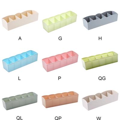 5-Gitter-Mehrzweck-Unterwäsche-Aufbewahrungsbox, Kunststoff-Socken-Aufbewahrungsbox, stapelbare Schubladen-Finishing-Box für den Kleiderschrank