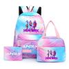 3Pcs/set Cartoon Printed Backpack with Lunch Bag Pencil Case for Teenager Girl Boy Large Capacity Waterproof Bookbag Gift Mochila