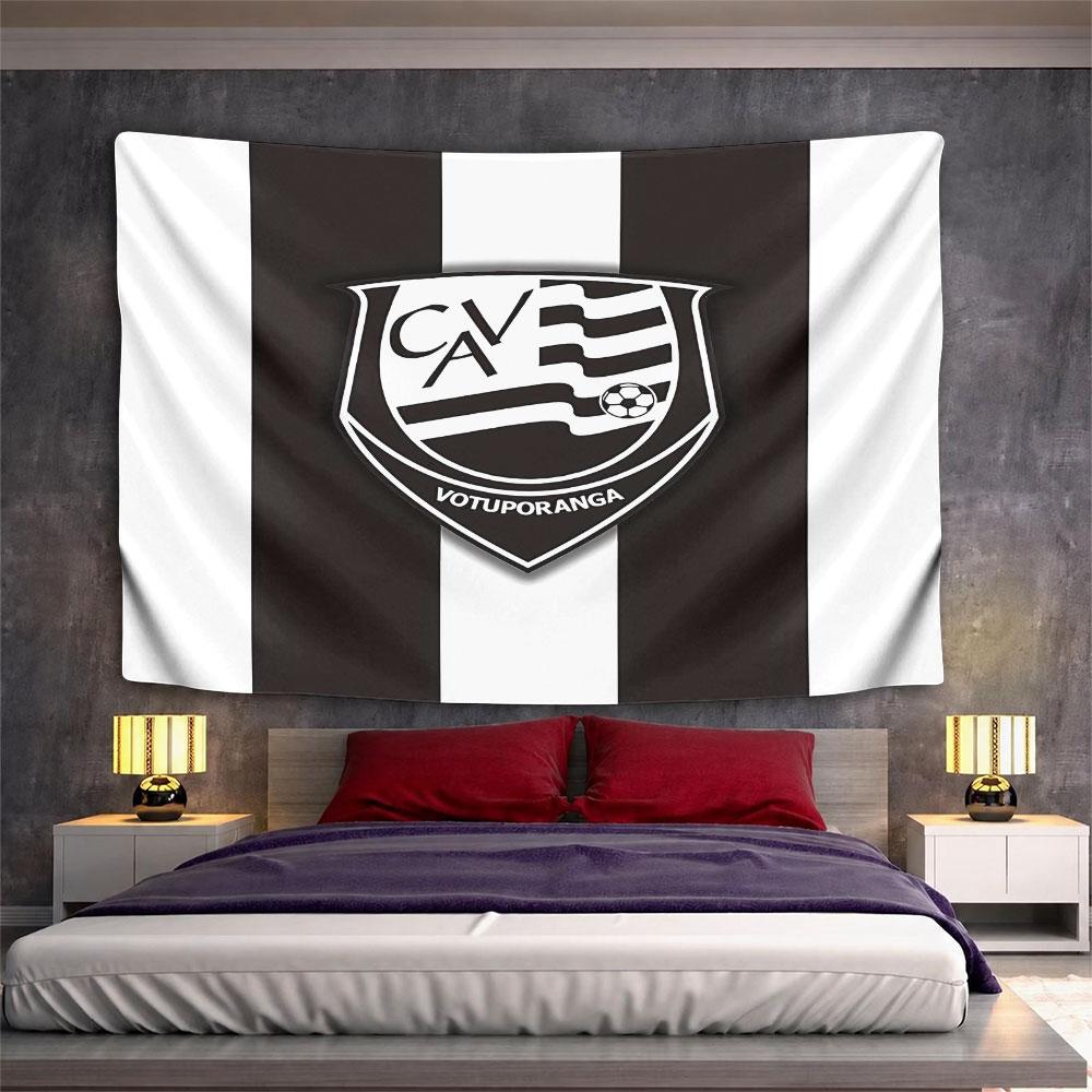 CAV Votuporanga Shield Tapestry Wall Hanging Brazilian Soccer Emblem Decor for Bedroom Man Cave Sports Room Gift