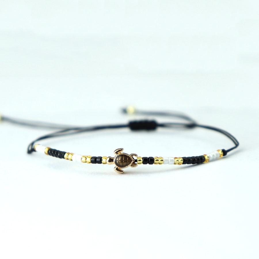 New Turtle Bracelet For Women Handmade Weaven Macrame Braslet Seed Beads Braclet Leisure Pulseira Outdoor Beach String Jewelry