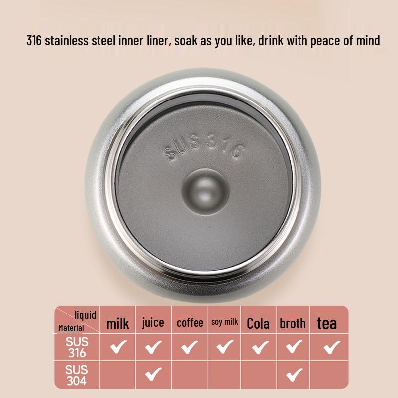 Snoopy Kids 316 Stainless Steel Thermal Straw Bottle