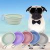 Portable Collapsible Bowl for Colorful Macarons, Suitable for Outdoor Travel with Cats and Dogs, A Hanging Rubber Bowl for Pet Drinking and Feeding