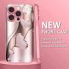Pink heart to heart Phone Case High-end Phone Case Electroplated Glass TPU PhoneCase for iPhone 17 16 15 14 13 12 11pm Pro Plus