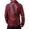 Autumn Winter Casual Men's PU Leather Jacket Fashion Slim Fit Turn Down Collar Moto Biker Coat Trendy Men's Outerwear