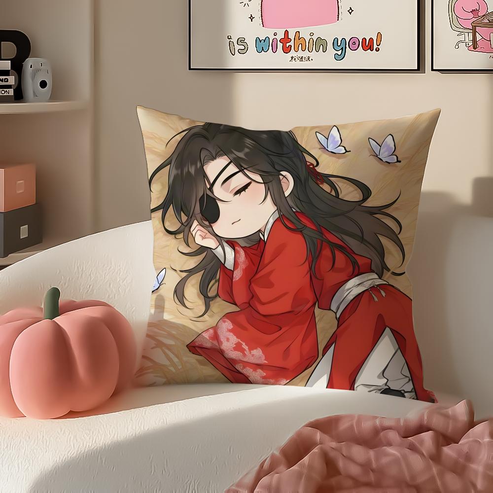 

Heaven OOfficials Blessing Cushion Cover Pillowcase Short Plush Invisible zipper Room Sofa Cushion Cover 30X30cm