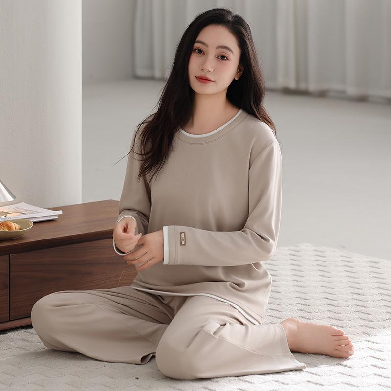 German velvet pajamas women's autumn and winter thickened polished light luxury casual can be worn outside spring and autumn thin velvet loungewear