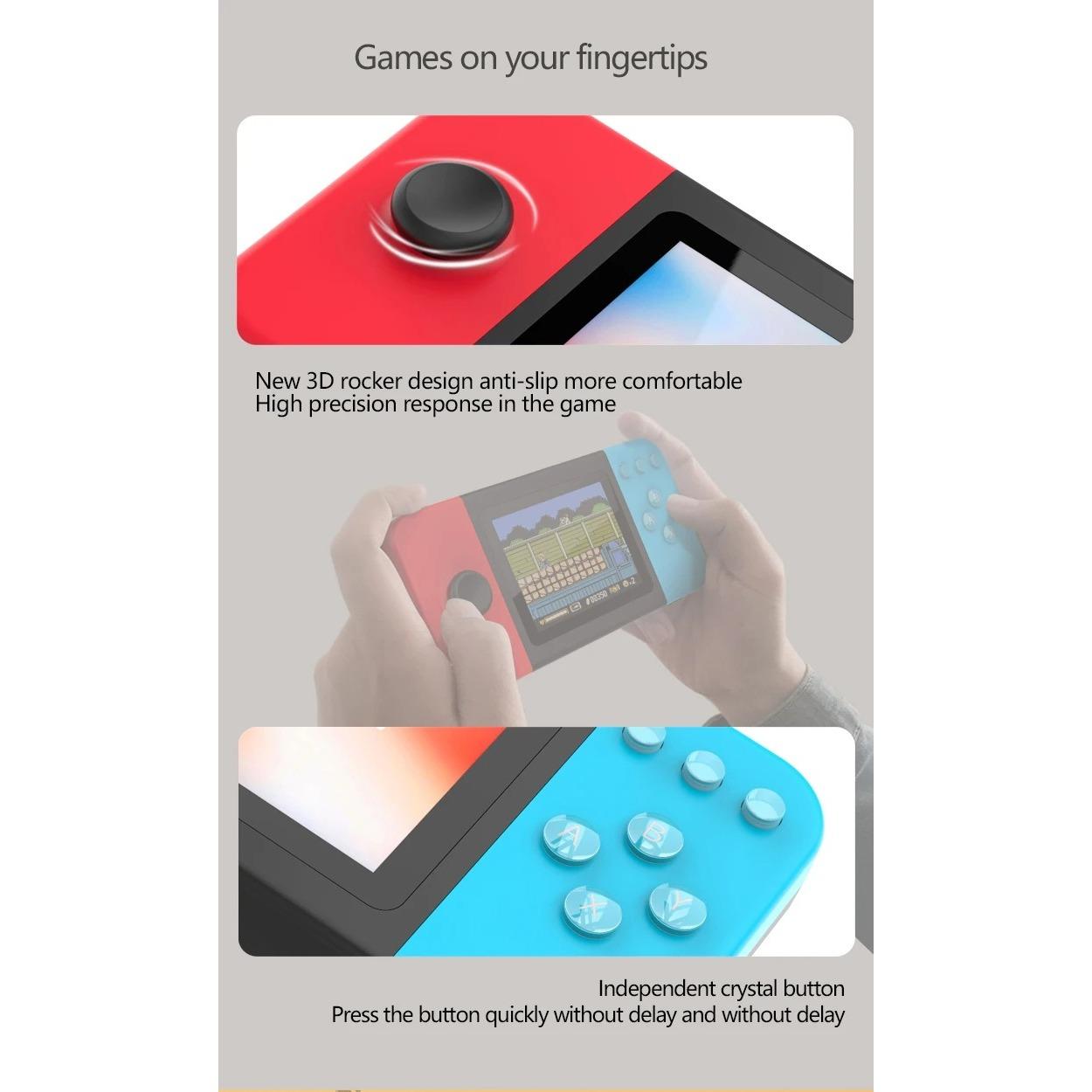 Новая цветная HD-экран мини портативная игровая консоль 8 бит классика 500 ретро видео — фото 4