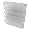 Wall Mount File Organizer 5 Tier Slanted Bottom Vertical Hanging Storage Rack for Office School Home Use