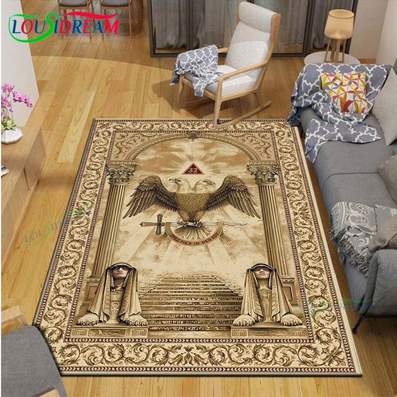 Fashion Freemasonry Carpets Bedroom Becoration Living Room Decoration Carpets for Bed Room Rug Anime Rug  Area Rug