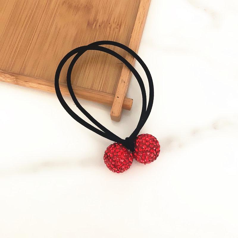 Korean Rhinestone Ball Hair Tie Headband - Versatile Hair Ring Accessory
