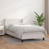 3130704 vidaXL Divan Bed with Mattress White 100x200cm Faux Leather